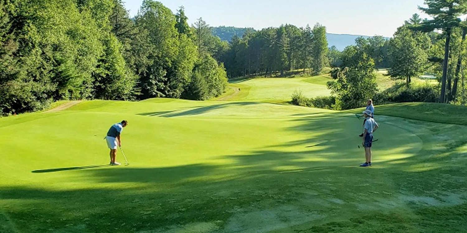 Action at the second hole at Brattleboro Country Club at last year’s Vermont Mid-Amateur Championship. The club will host the 2022 Vermont Amateur.